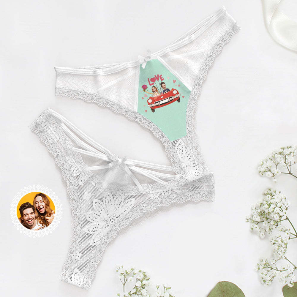 Custom Face Underwear Personalized Wedding Lace Thong Wedding Gift Wedding Gift - MyFaceBoxer