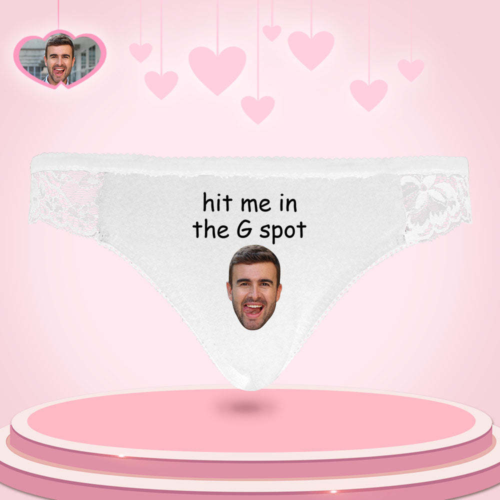 Custom Women Lace Panty Face Sexy Panties Women's Underwear - Hit Me in the G Spot - MyFaceBoxer