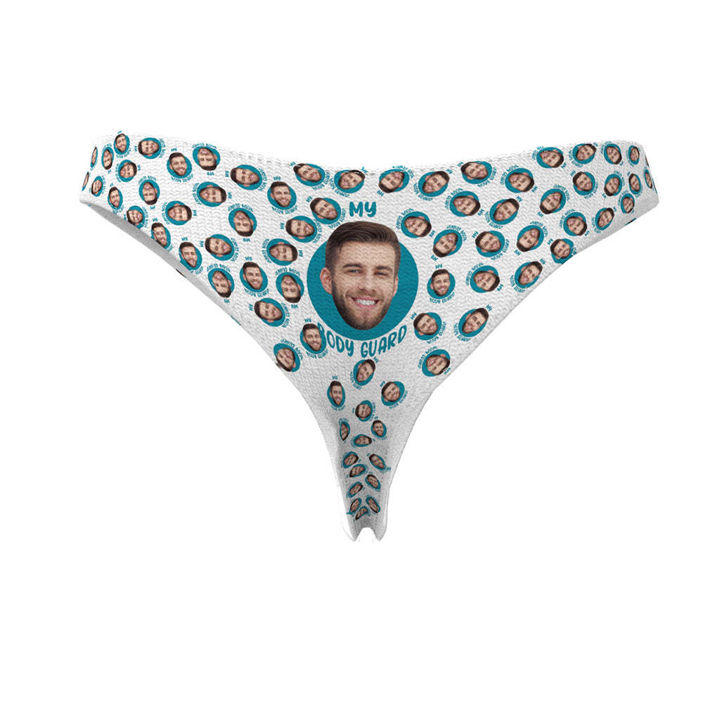 Custom Face Thong Panties Bodyguard Personalized Printed Sexy Fun Funny Panties Lingerie - MyFaceBoxer