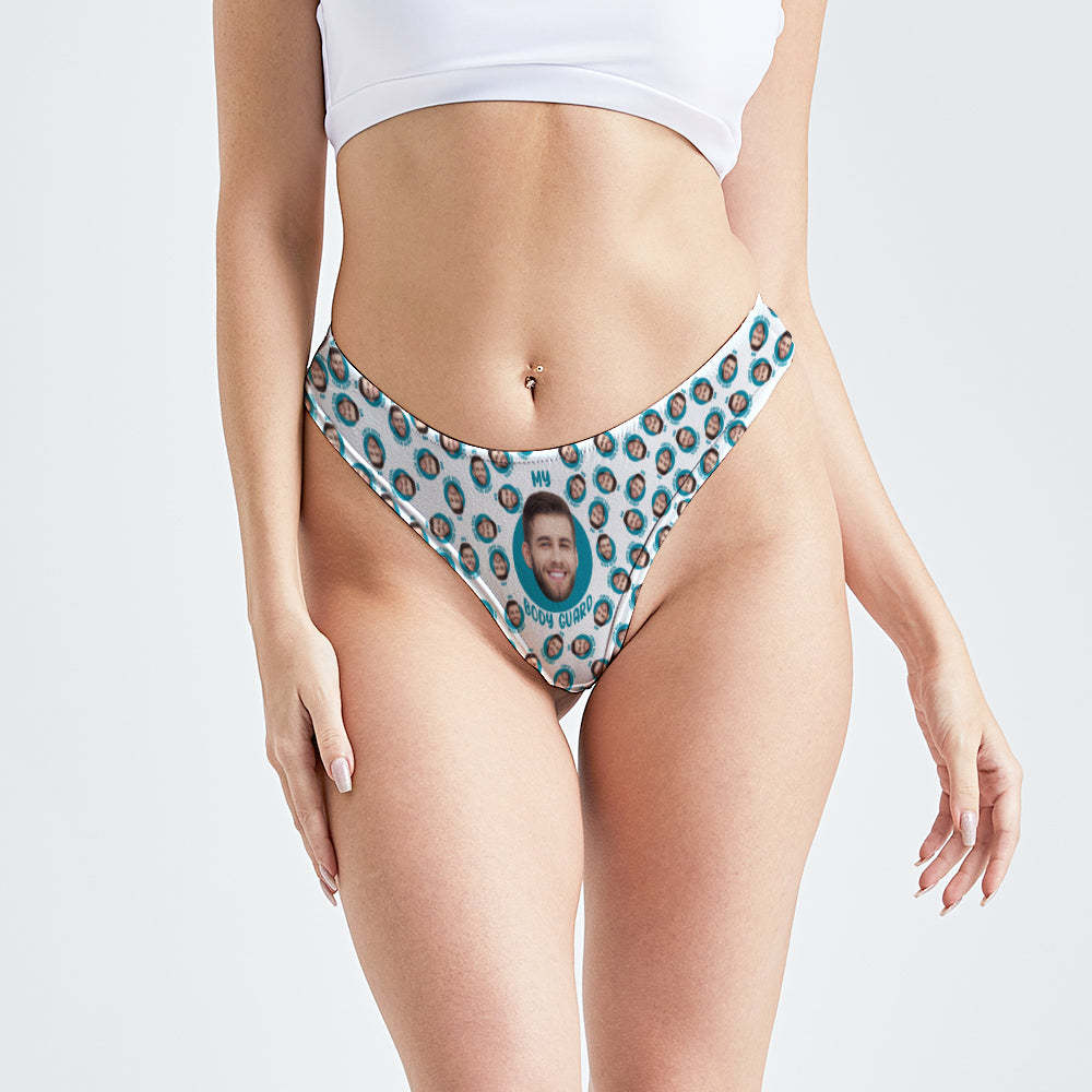 Custom Face Thong Panties Bodyguard Personalized Printed Sexy Fun Funny Panties Lingerie - MyFaceBoxer
