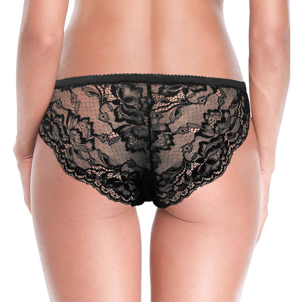 Custom Women Lace Panty Face Sexy Panties Women's Underwear - Cun Here - MyFaceBoxer