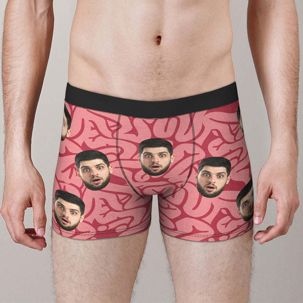 Custom Face Boxer Briefs Personalized Brains Print Halloween Themed Boxers - MyFaceBoxer