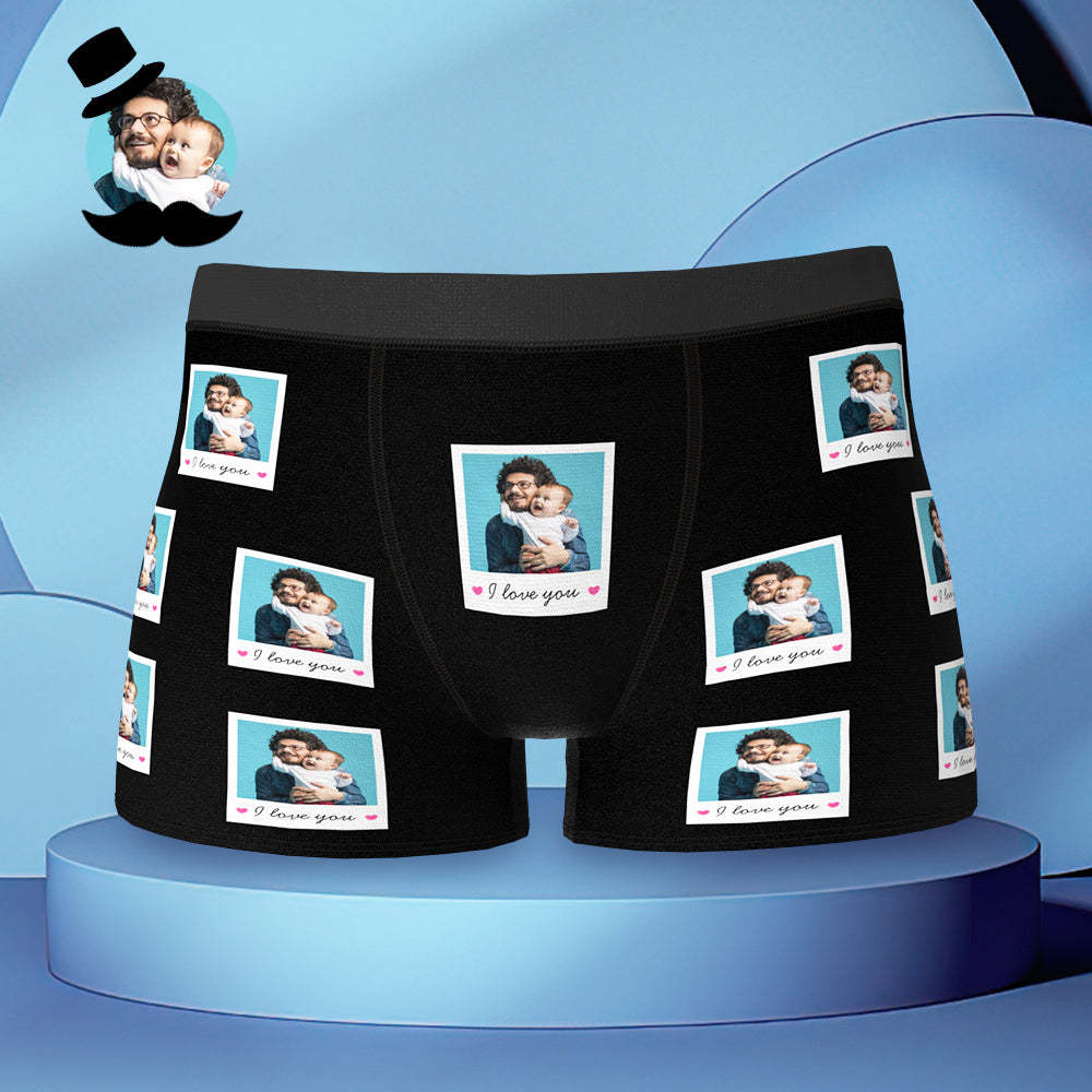 Custom Photo Boxers Briefs Personalized Photo Boxers Father's Day Gift - MyFaceBoxer