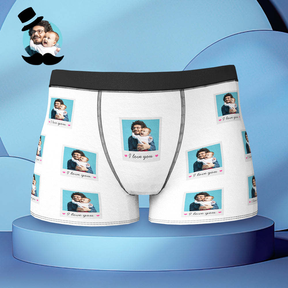 Custom Photo Boxers Briefs Personalized Photo Boxers Father's Day Gift - MyFaceBoxer