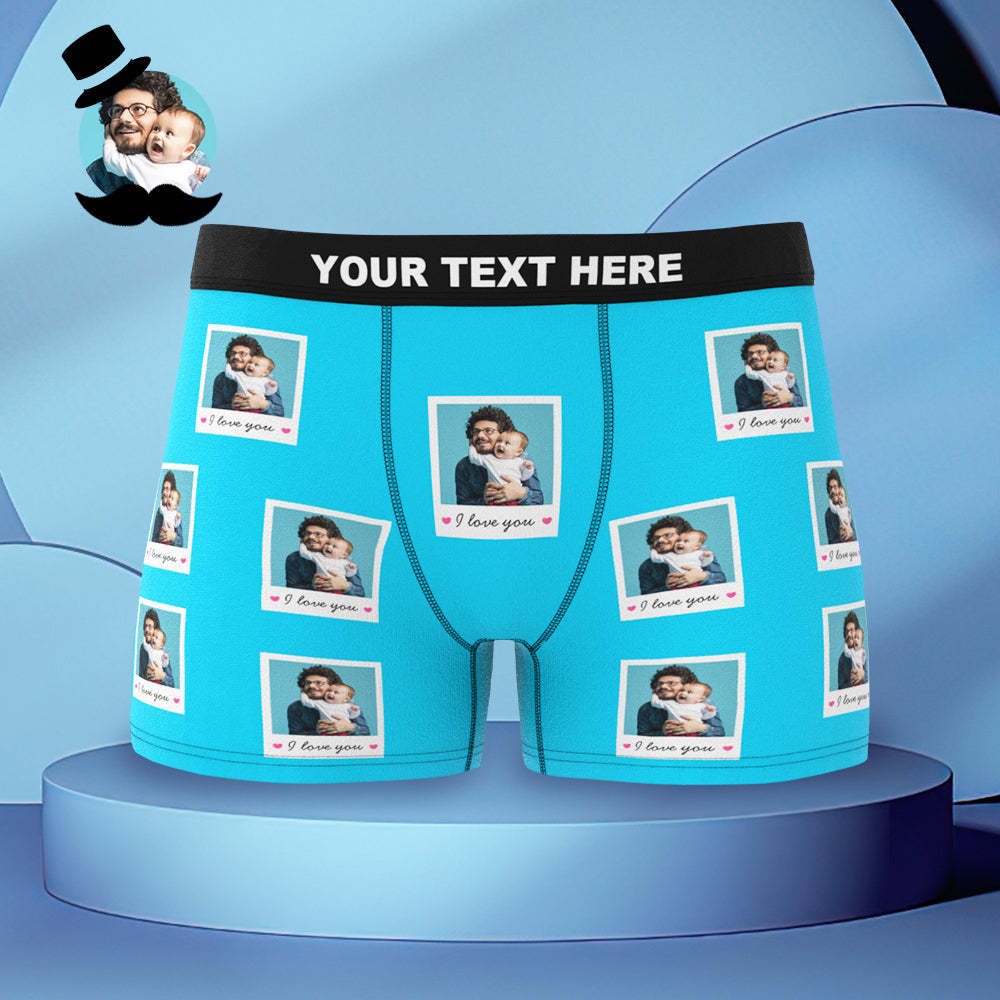 Custom Photo Boxers Briefs Personalized Photo Boxers Father's Day Gift - MyFaceBoxer