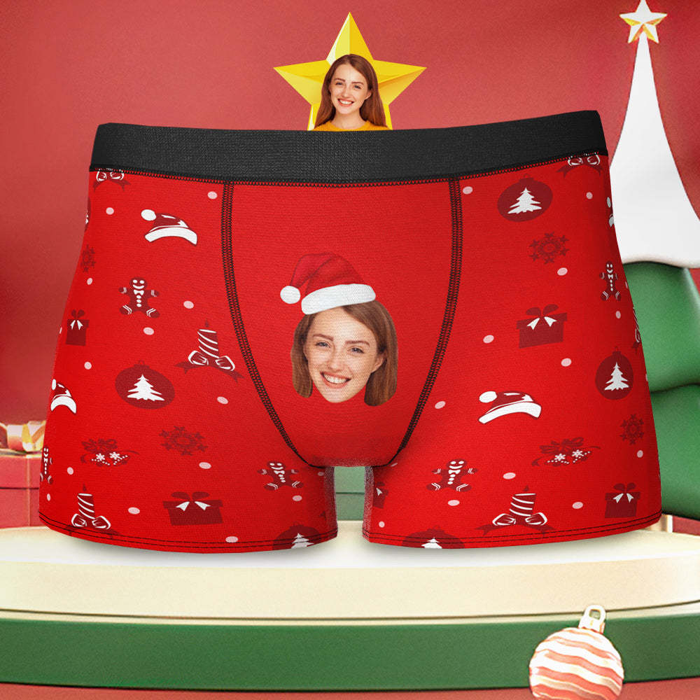 Custom Girlfriend Face Boxer Briefs Funny Personalized Face Underwear Christmas Gift - MyFaceBoxer
