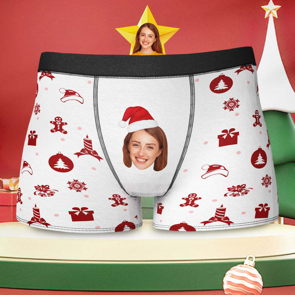 Custom Girlfriend Face Boxer Briefs Funny Personalized Face Underwear Christmas Gift - MyFaceBoxer