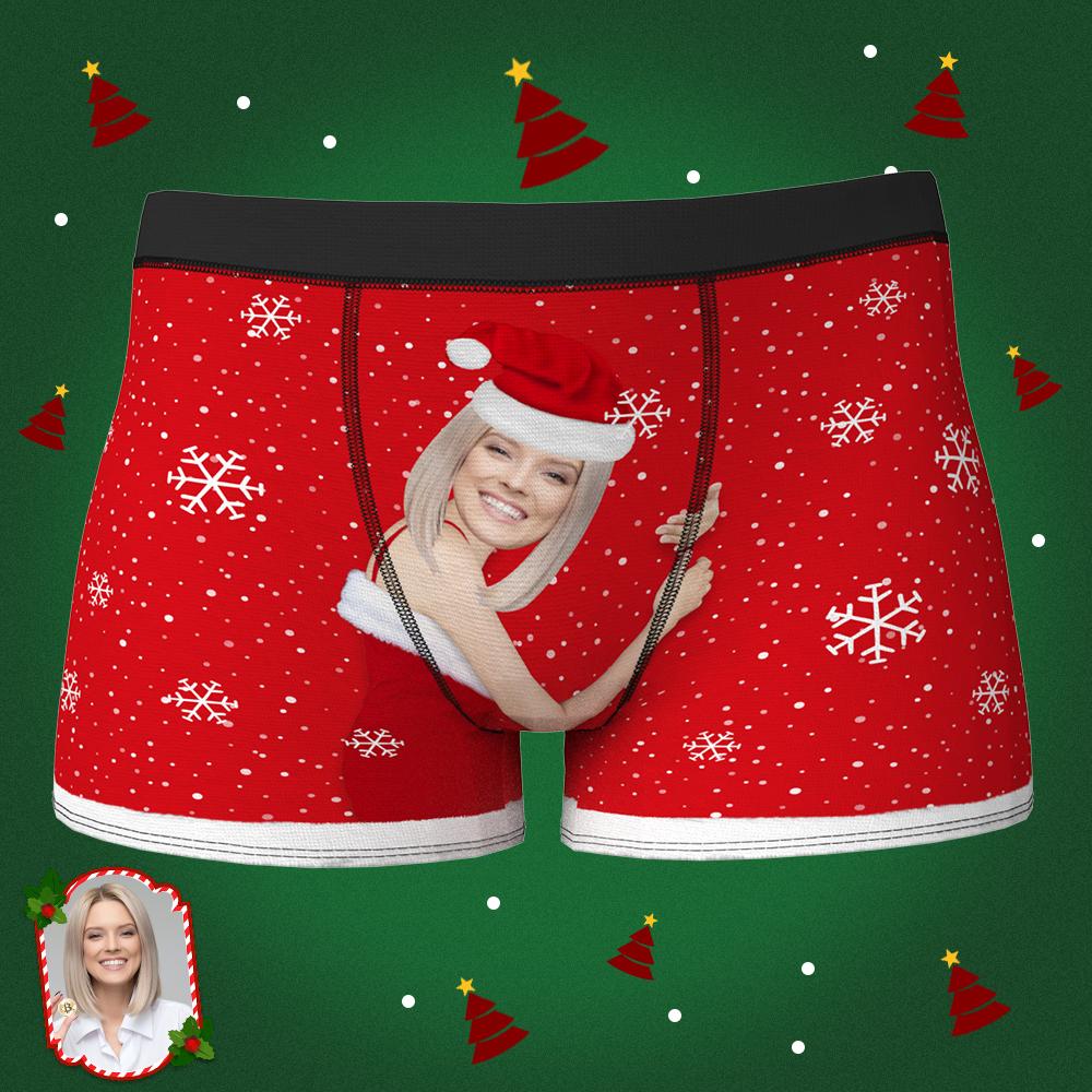 Christmas Gift Men's Christmas Face on Body Boxers