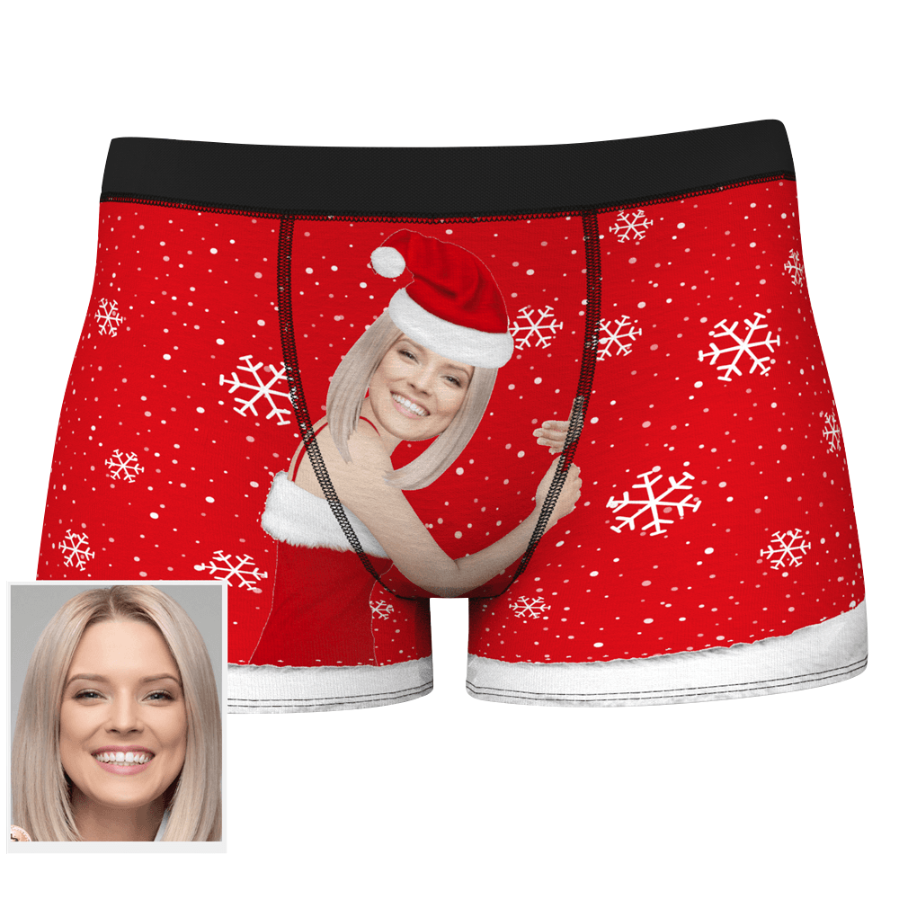 Christmas Gift Men's Christmas Face on Body Boxers
