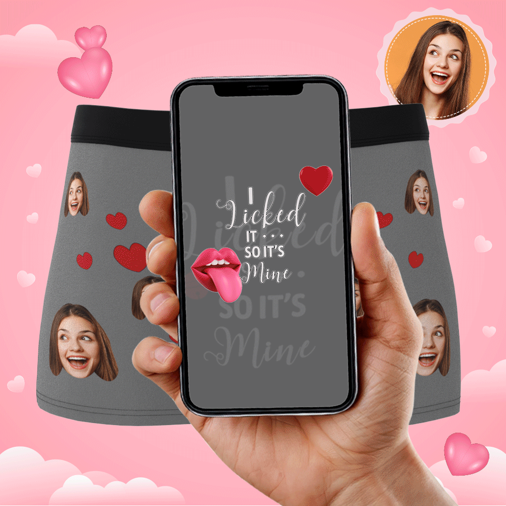 Custom Photo Boxer, Funny Face Boxer It's Mine AR View - MyFaceBoxer