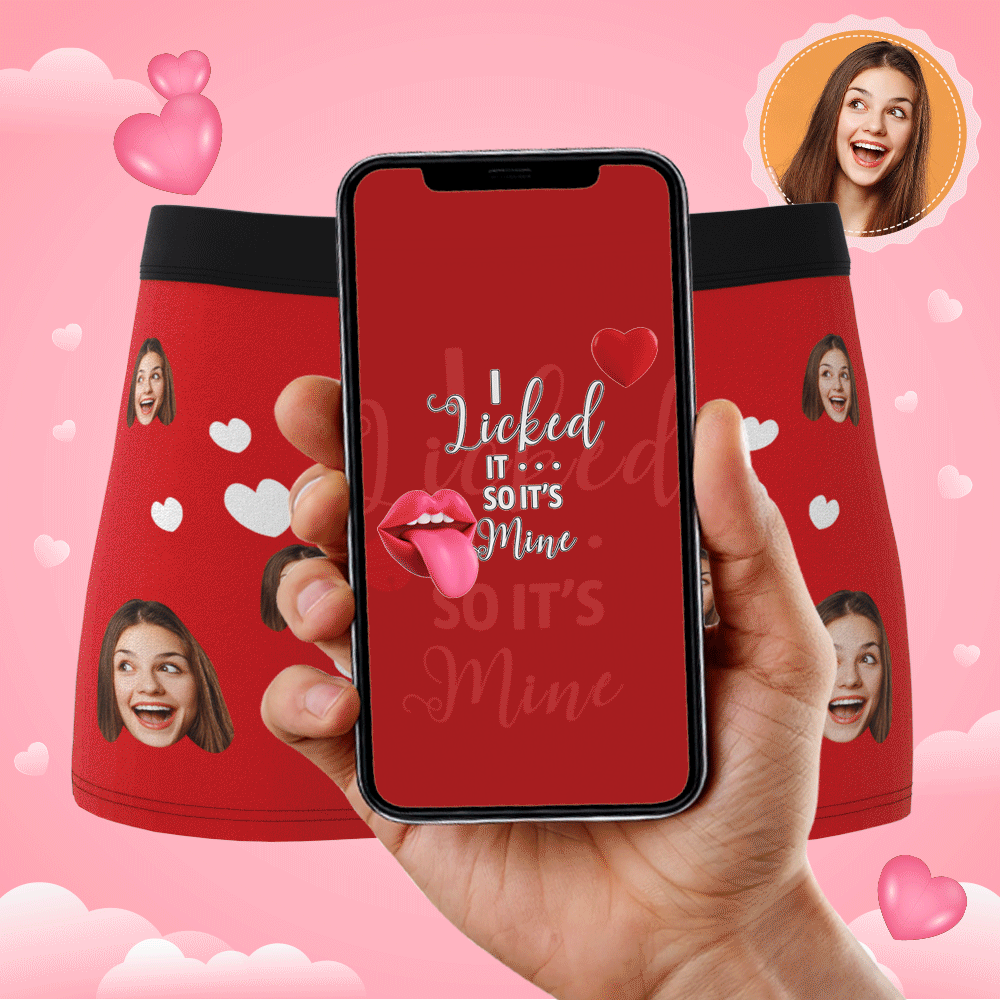 Custom Photo Boxer, Funny Face Boxer It's Mine AR View - MyFaceBoxer