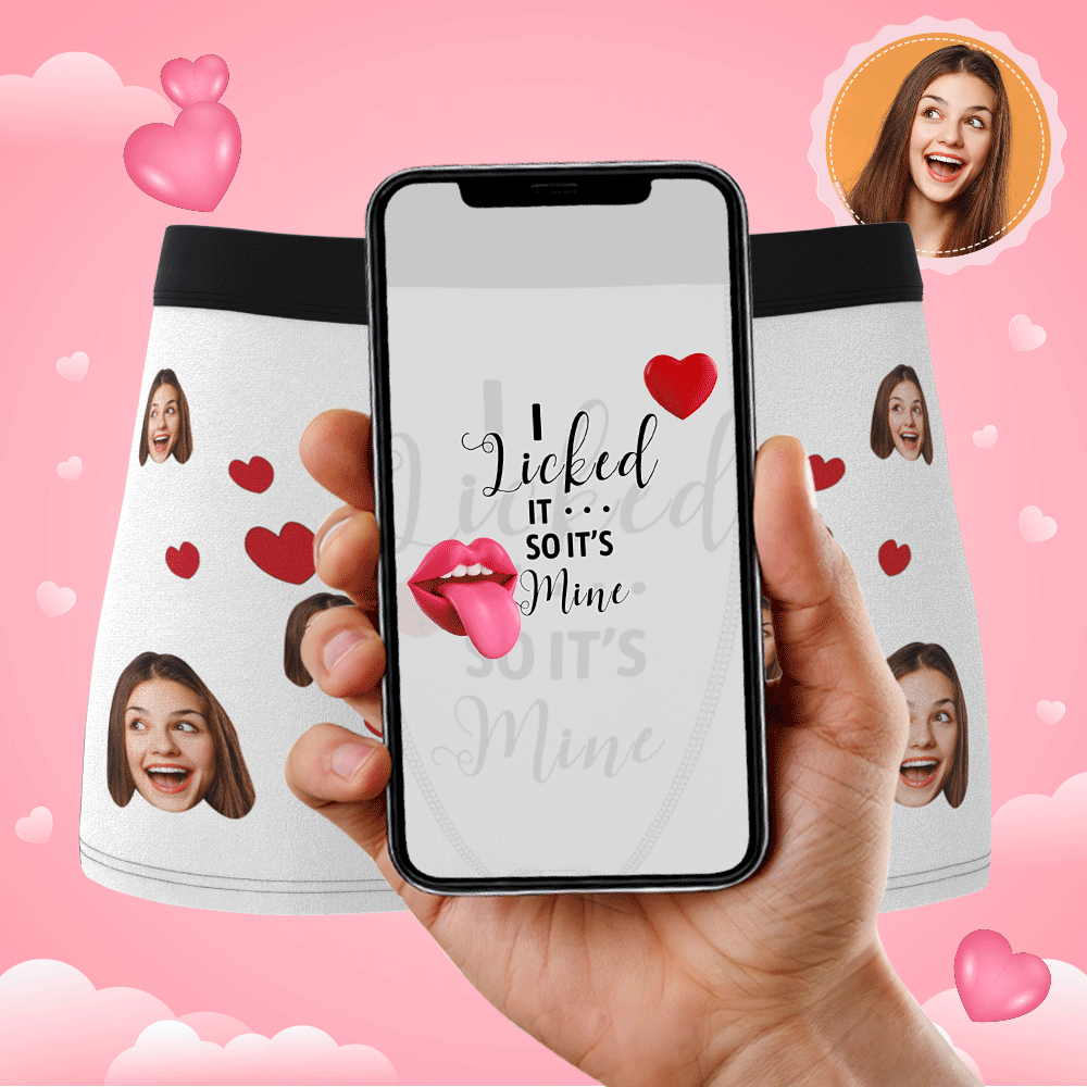Custom Photo Boxer, Funny Face Boxer It's Mine AR View - MyFaceBoxer
