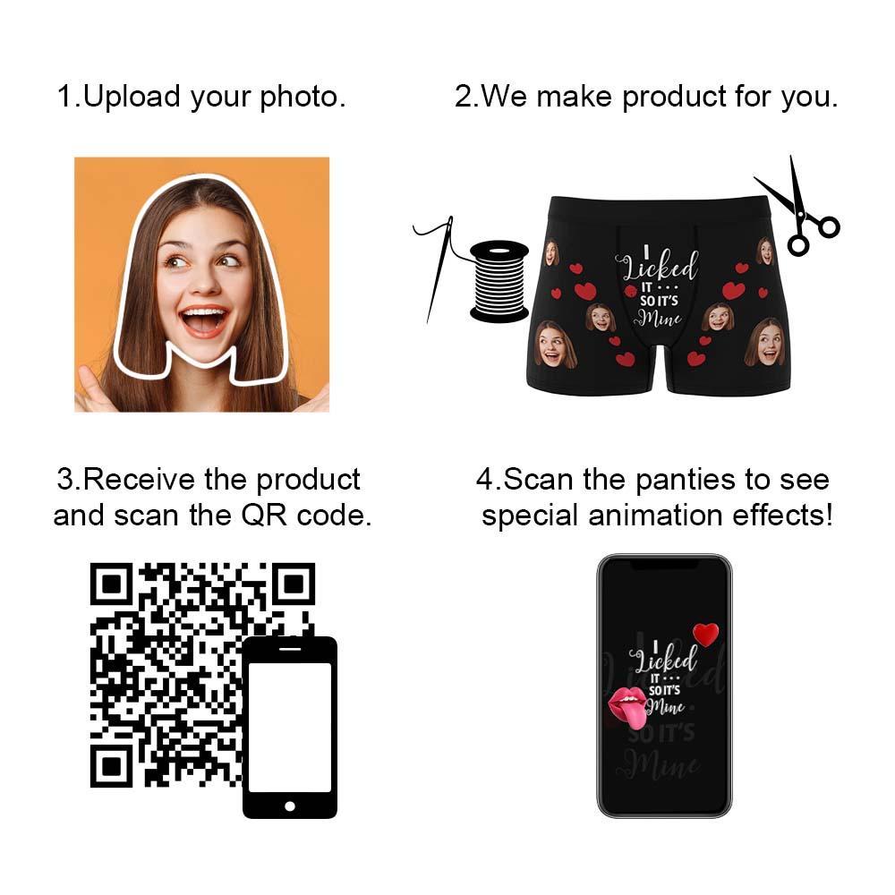 Custom Photo Boxer, Funny Face Boxer It's Mine AR View - MyFaceBoxer