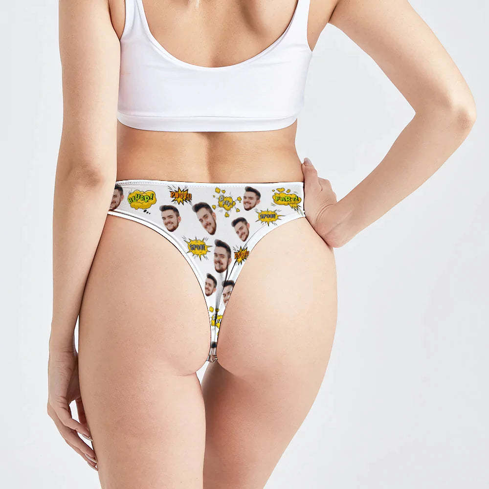 Custom Face Thong Personalized Women's Funny Panties With Photo The Fart Maker - MyFaceBoxer