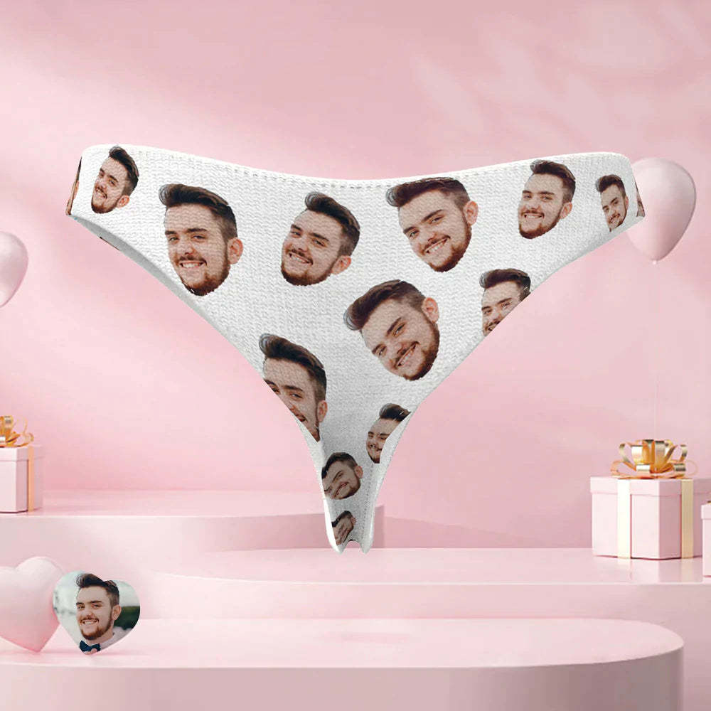Custom Face Thong Personalized Women's Panties With Photo Get Lucky - MyFaceBoxer