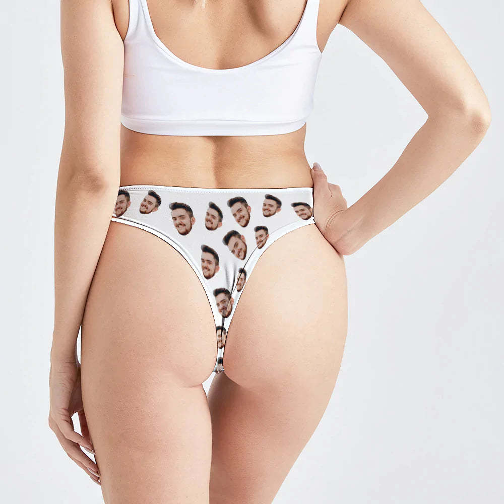 Custom Face Thong Personalized Women's Panties With Photo Get Lucky - MyFaceBoxer