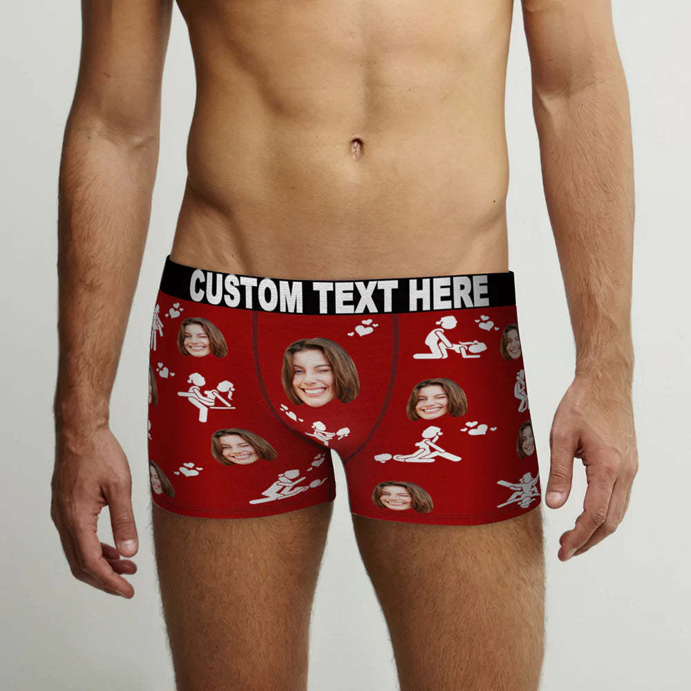 Custom Men's Face Boxer Briefs Just Do It Personalized Funny Valentine's Day Gift for Him - MyFaceBoxer