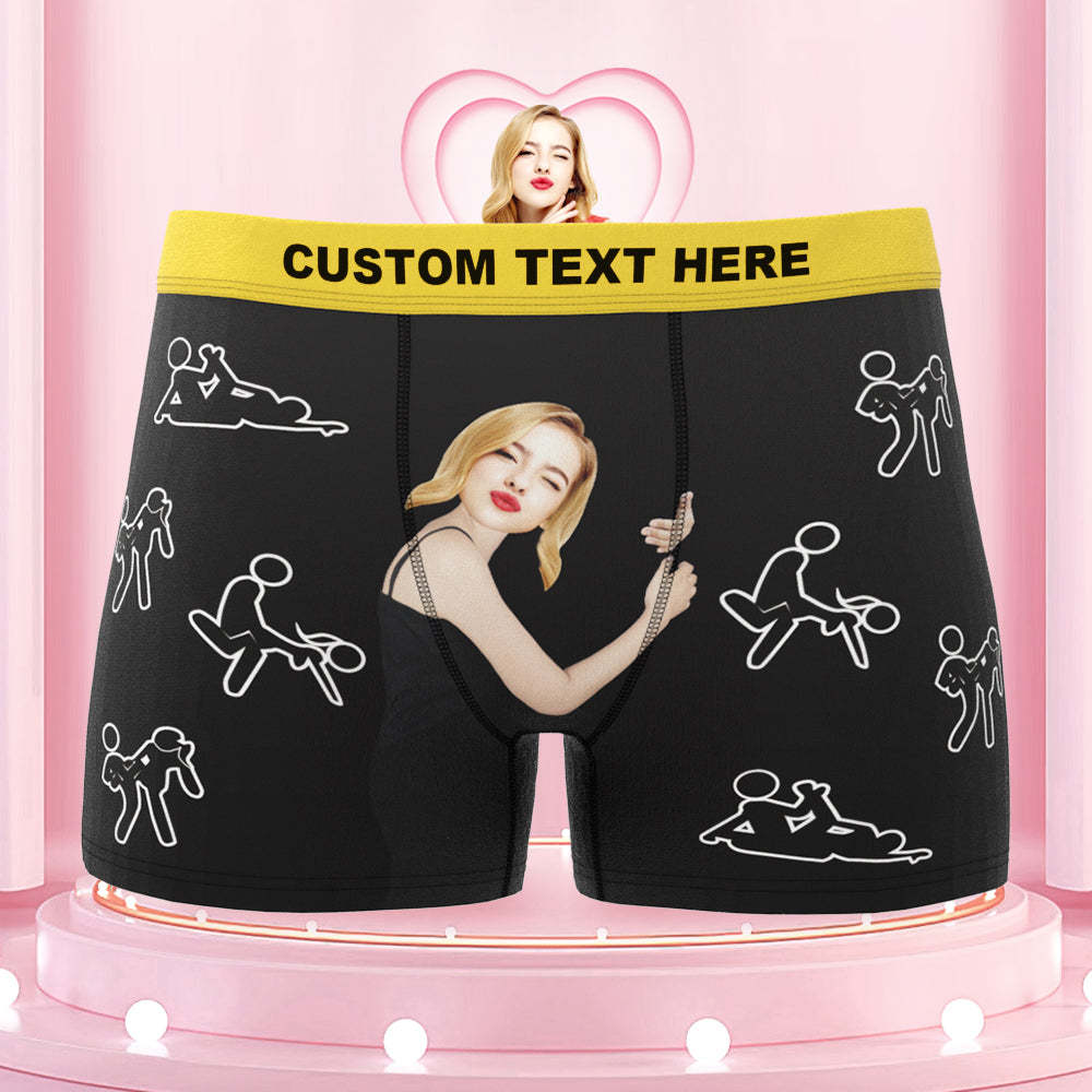 Personalize Face Colorful Waistband Boxer Custom Sexy Naughty Underwear Gift for Him - MyFaceBoxer