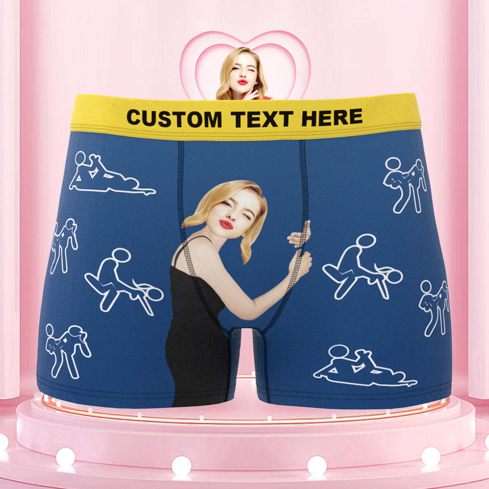 Personalize Face Colorful Waistband Boxer Custom Sexy Naughty Underwear Gift for Him - MyFaceBoxer