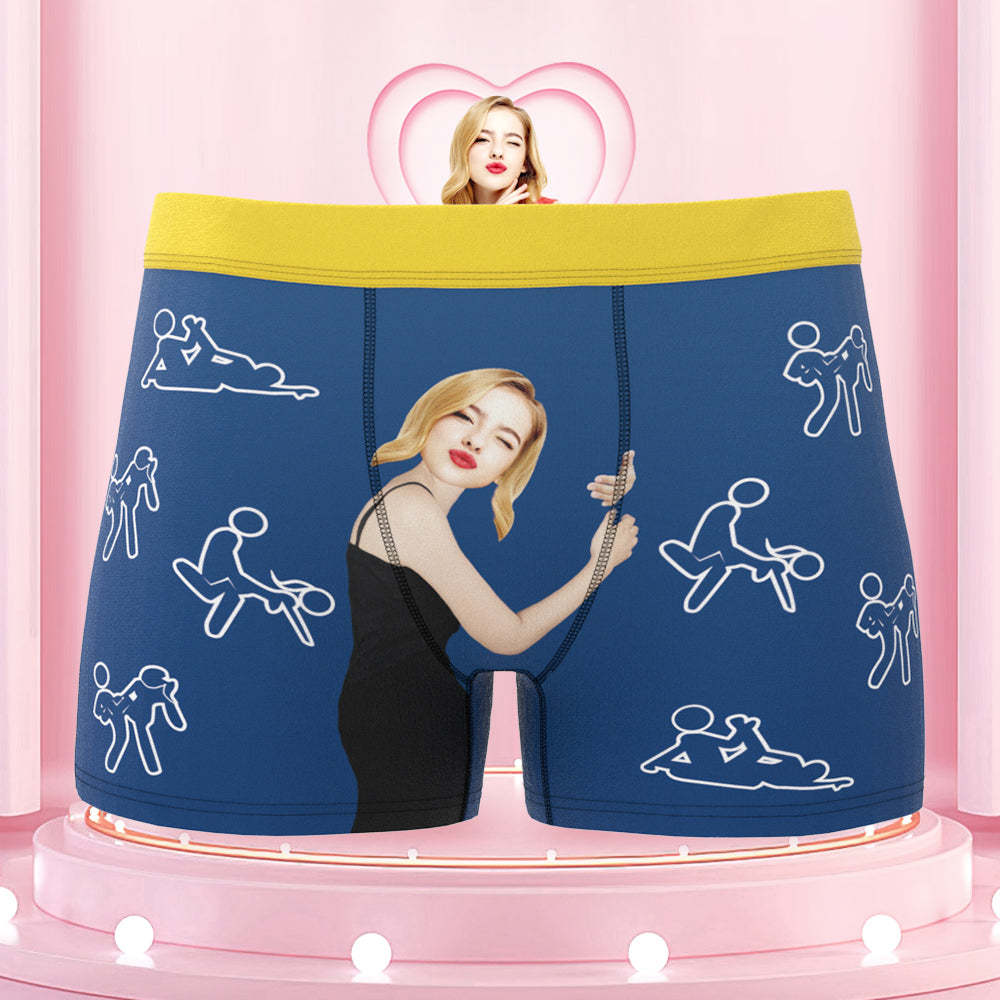 Personalize Face Colorful Waistband Boxer Custom Sexy Naughty Underwear Gift for Him - MyFaceBoxer