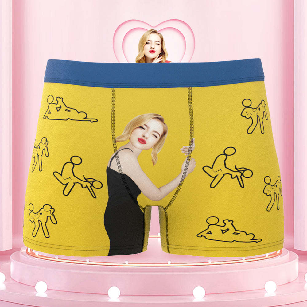 Personalize Face Colorful Waistband Boxer Custom Sexy Naughty Underwear Gift for Him - MyFaceBoxer
