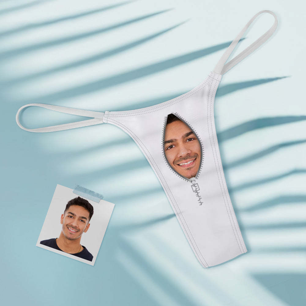 Custom Face Zipper Sexy Women's Colorful Tanga Thong - MyFaceBoxer