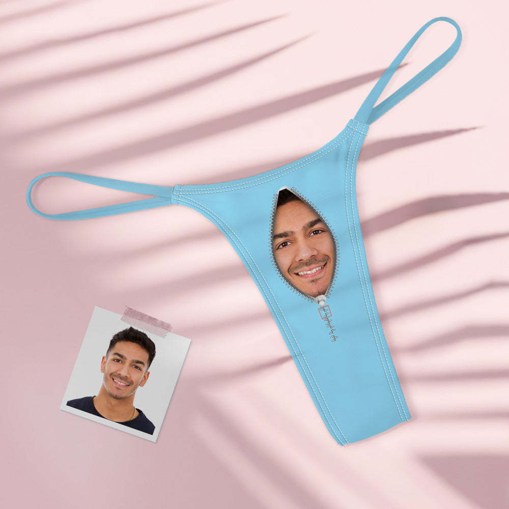 Custom Face Zipper Sexy Women's Colorful Tanga Thong - MyFaceBoxer