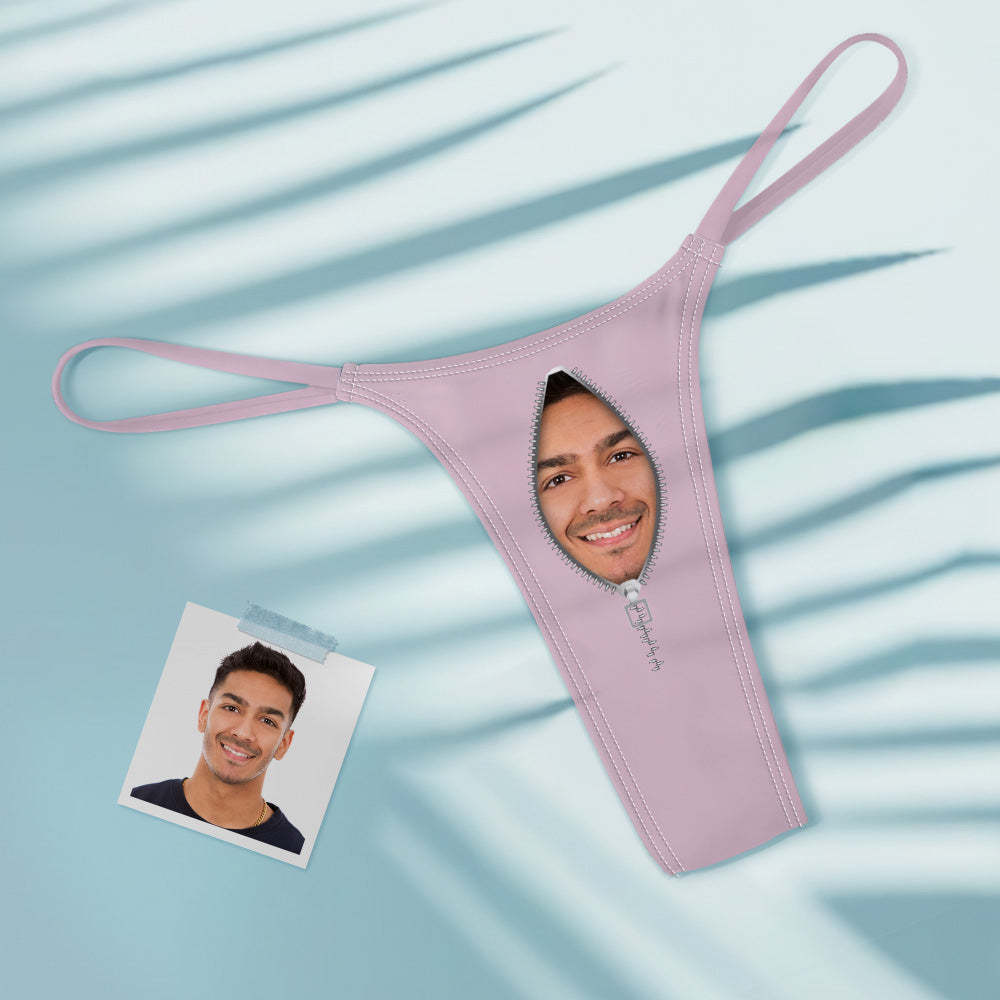 Custom Face Zipper Sexy Women's Colorful Tanga Thong - MyFaceBoxer