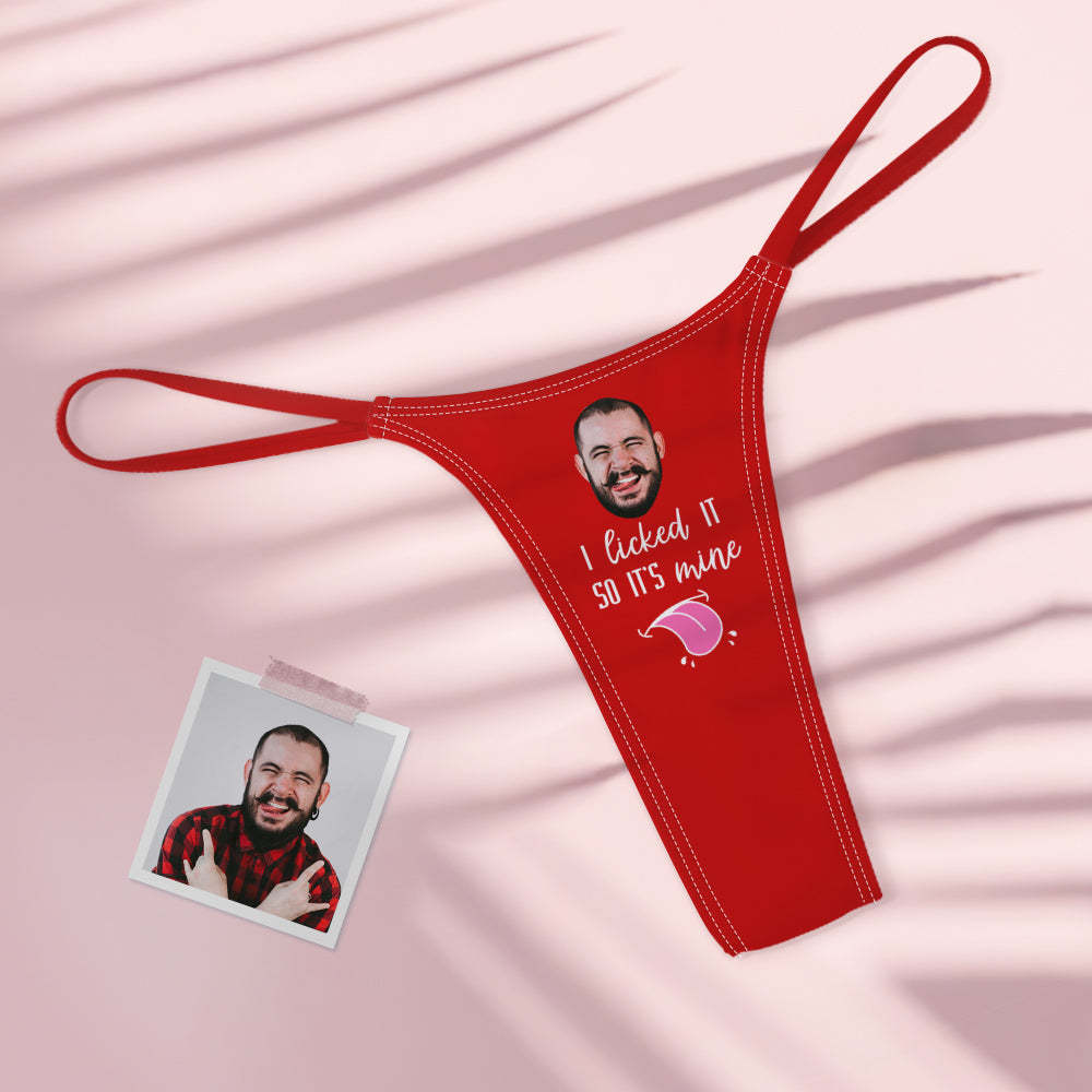 Custom Face Sexy Women's Colorful Tanga Thong It's Mine - MyFaceBoxer
