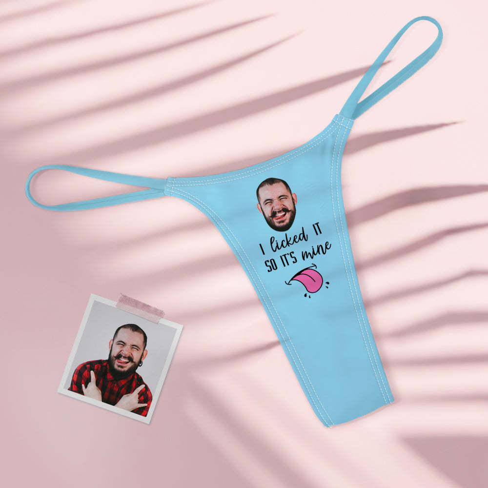Custom Face Sexy Women's Colorful Tanga Thong It's Mine - MyFaceBoxer
