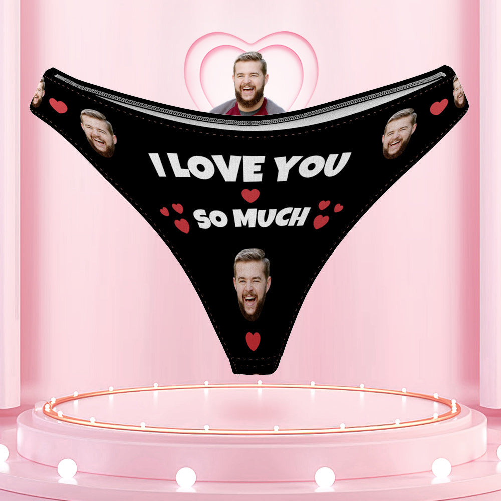 Personalize Face Mash Style Thong Custom Women's Underwear Gift for Her - MyFaceBoxer