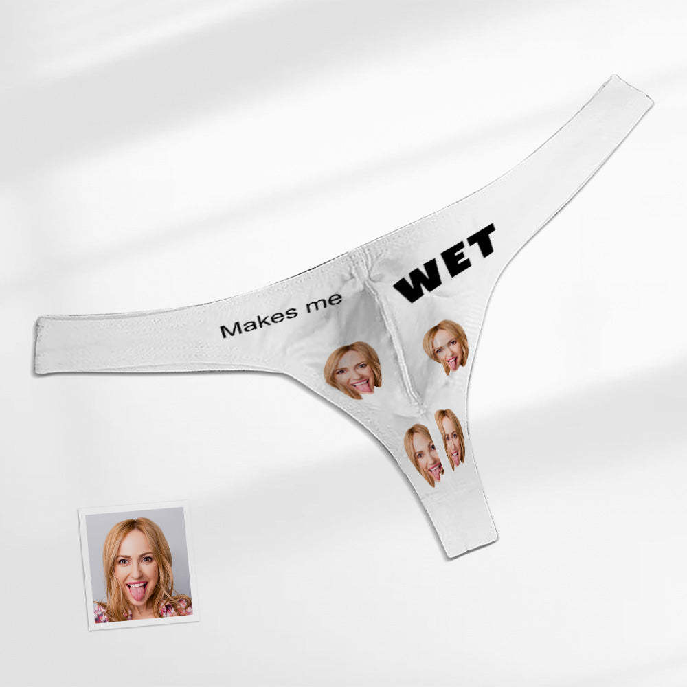 Custom Face Men's Thong - Makes Me Wet Men's Briefs - MyFaceBoxer