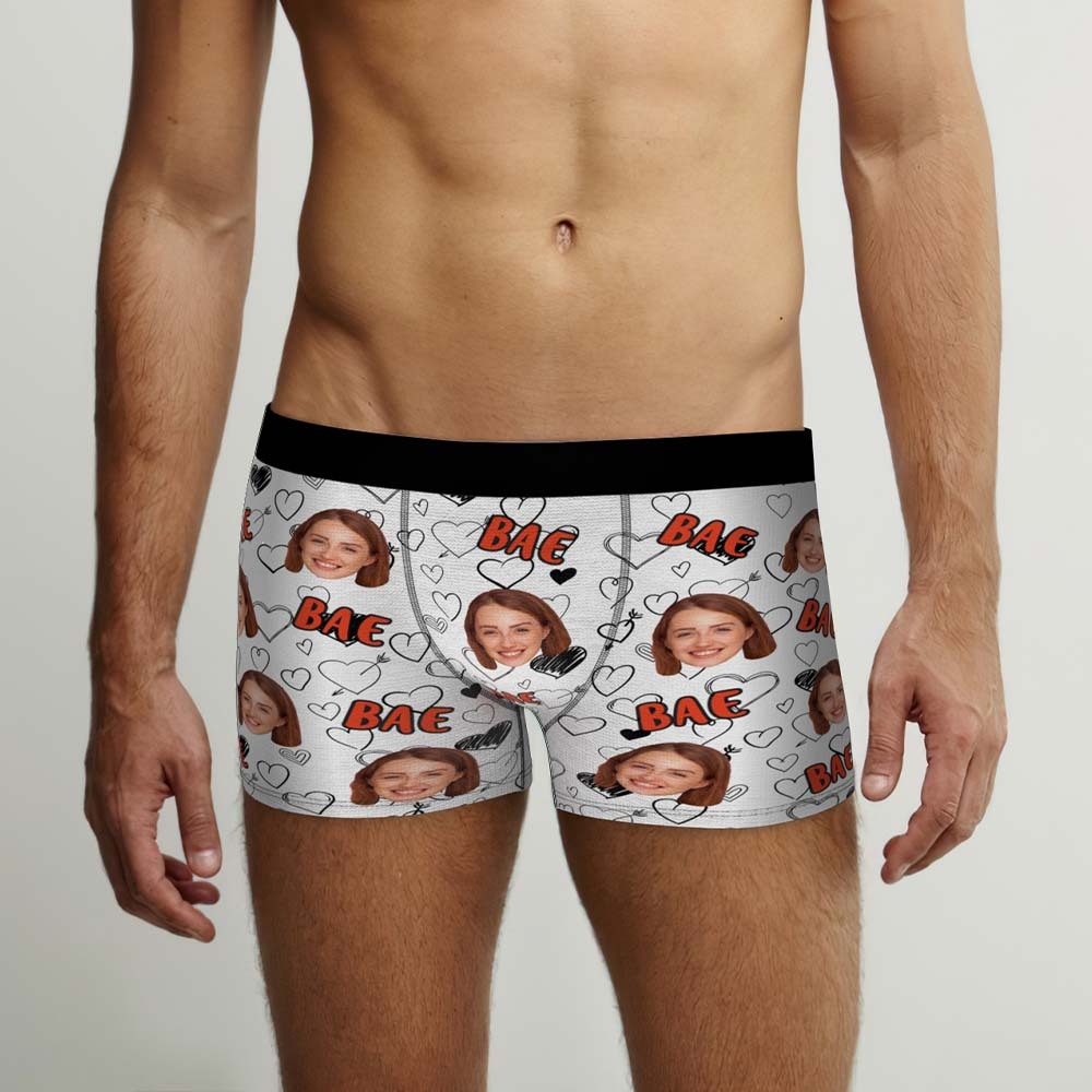 Custom Face Boxers Briefs Personalized Men's Shorts With Photo - Bae - MyFaceBoxer