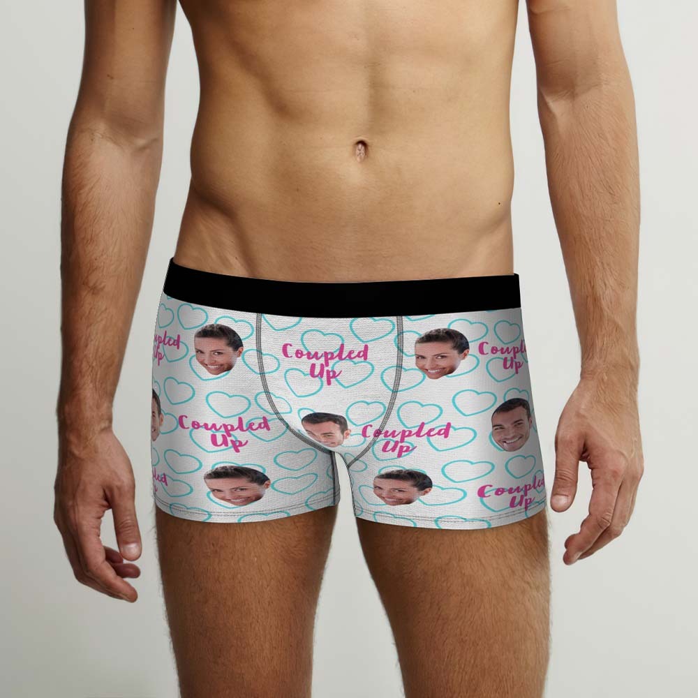 Custom Face Boxers Briefs Personalized Men's Shorts With Photo - Coupled Up - MyFaceBoxer