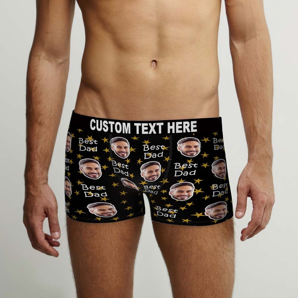 Custom Face Boxers Briefs Personalized Men's Shorts With Photo - For Best Dad - MyFaceBoxer