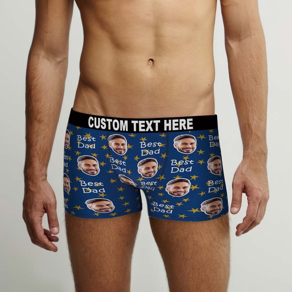 Custom Face Boxers Briefs Personalized Men's Shorts With Photo - For Best Dad - MyFaceBoxer
