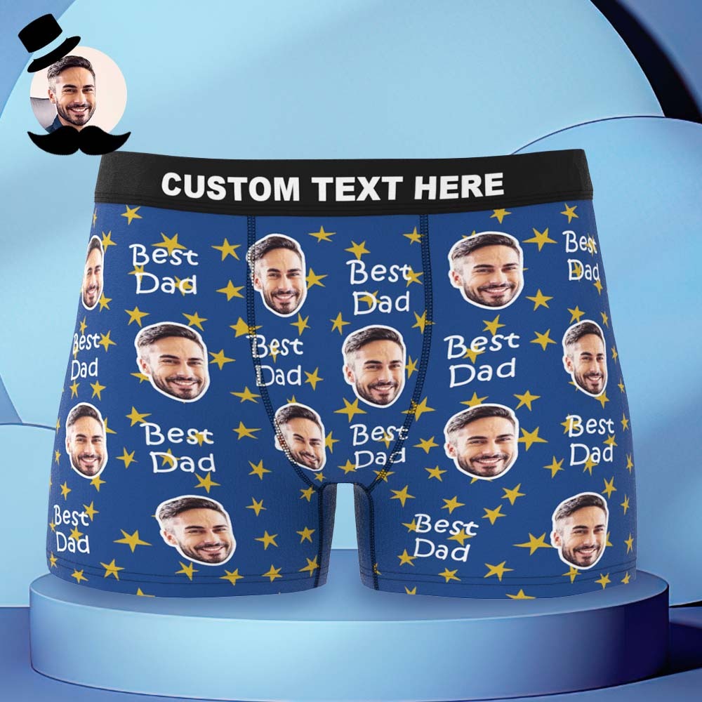 Custom Face Boxers Briefs Personalized Men's Shorts With Photo - For Best Dad - MyFaceBoxer