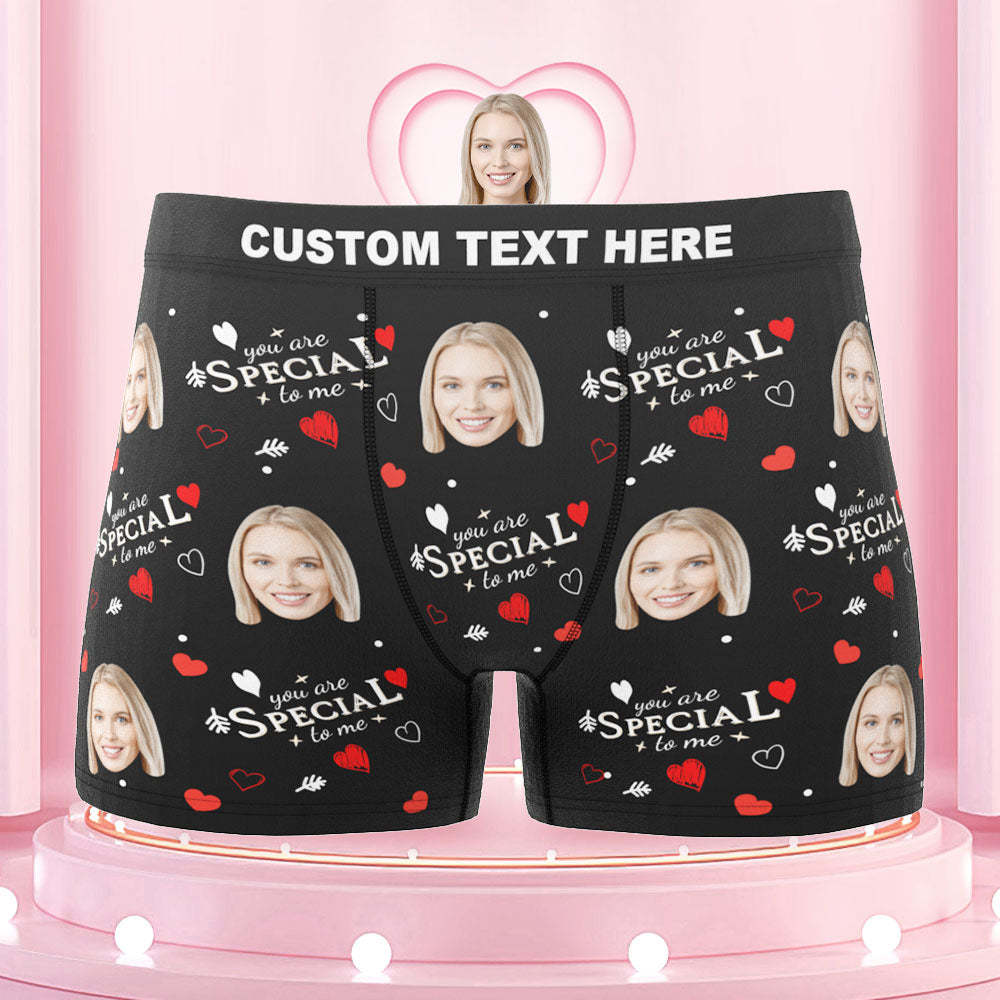 Custom Face Boxers Briefs You Are Special To Me Personalized Photo Underwear Gift for Him - MyFaceBoxer