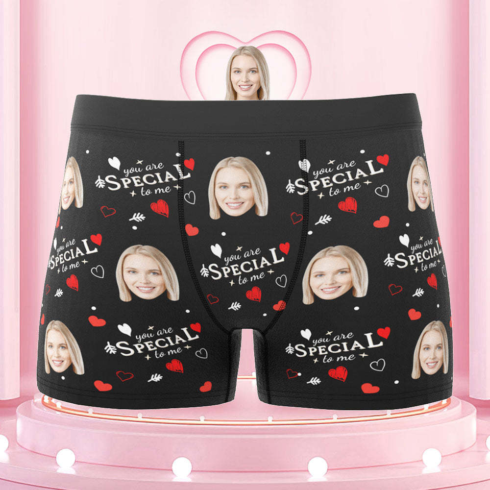 Custom Face Boxers Briefs You Are Special To Me Personalized Photo Underwear Gift for Him - MyFaceBoxer