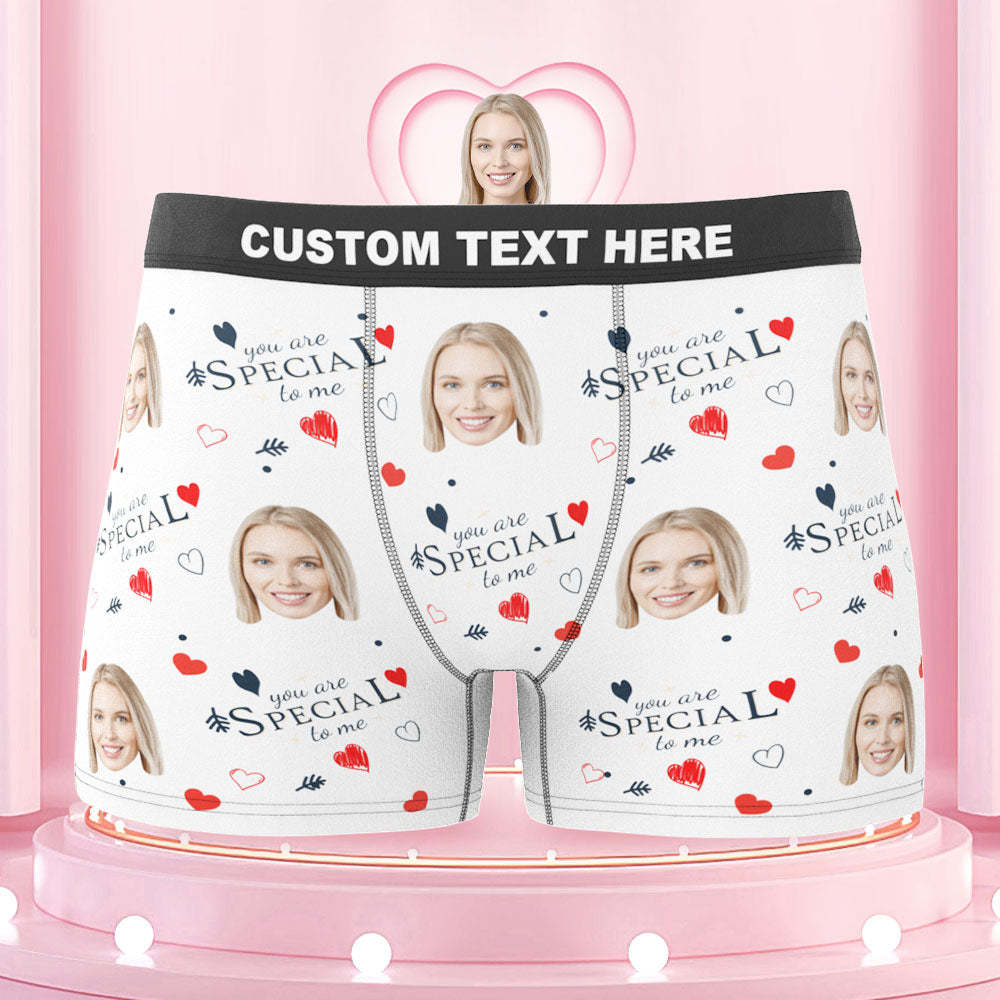 Custom Face Boxers Briefs You Are Special To Me Personalized Photo Underwear Gift for Him - MyFaceBoxer