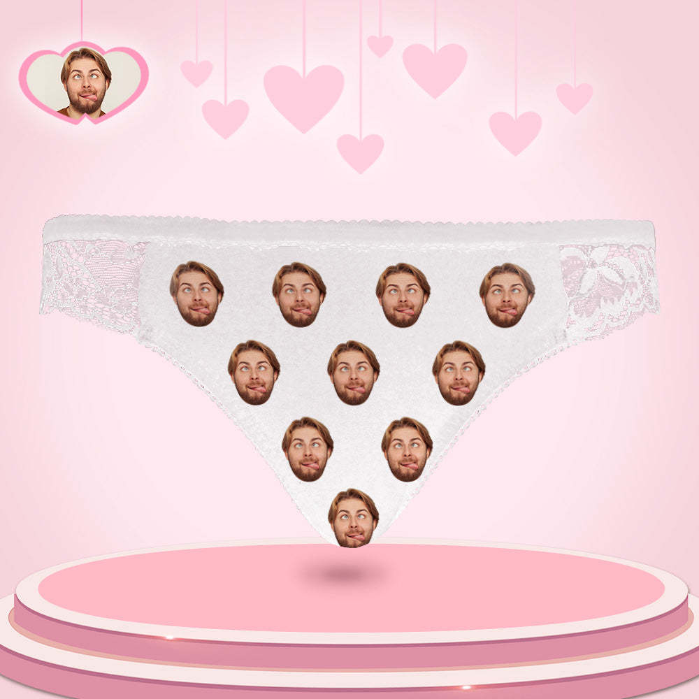 Custom Women Lace Panty Colorful Face Sexy Panties Sweet Gift - MyFaceBoxer