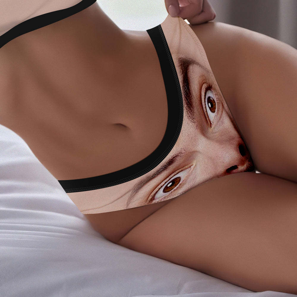 Custom Face Women's Panties Personalized The Whole Face Overall View Gifts For Boyfriend - MyFaceBoxer