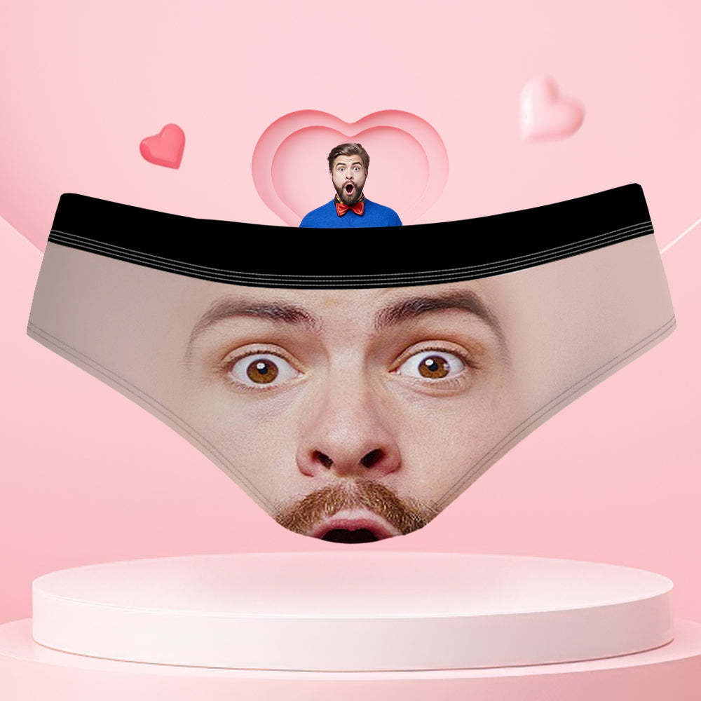 Custom Face Women's Panties Personalized The Whole Face Overall View Gifts For Boyfriend - MyFaceBoxer