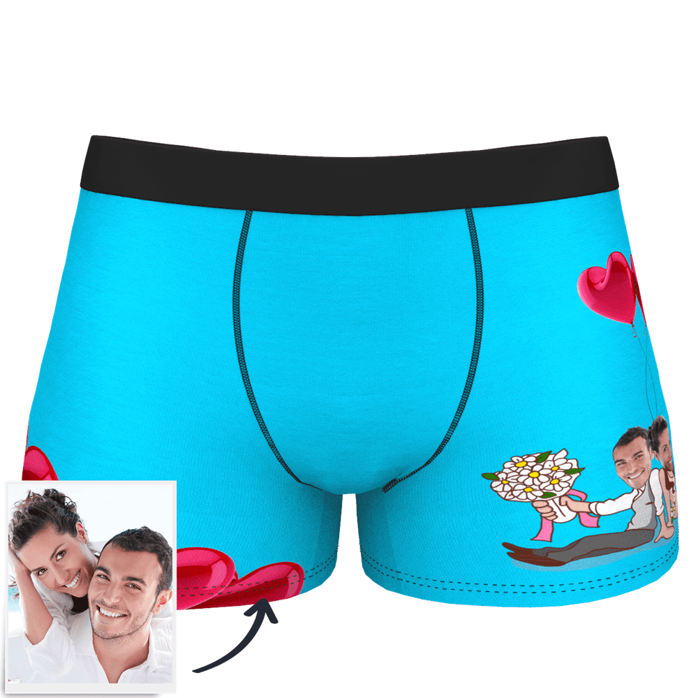 Valentine's Day Custom Men's Photo Boxer Shorts - MyFaceBoxer