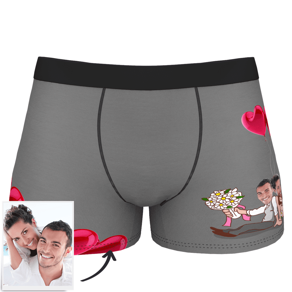 Valentine's Day Custom Men's Photo Boxer Shorts - MyFaceBoxer