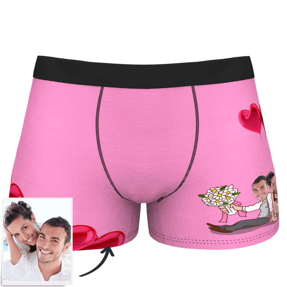 Valentine's Day Custom Men's Photo Boxer Shorts - MyFaceBoxer