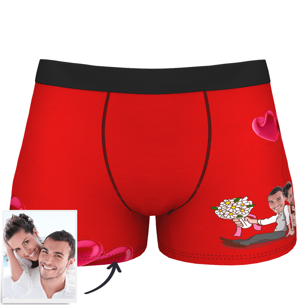 Valentine's Day Custom Men's Photo Boxer Shorts - MyFaceBoxer
