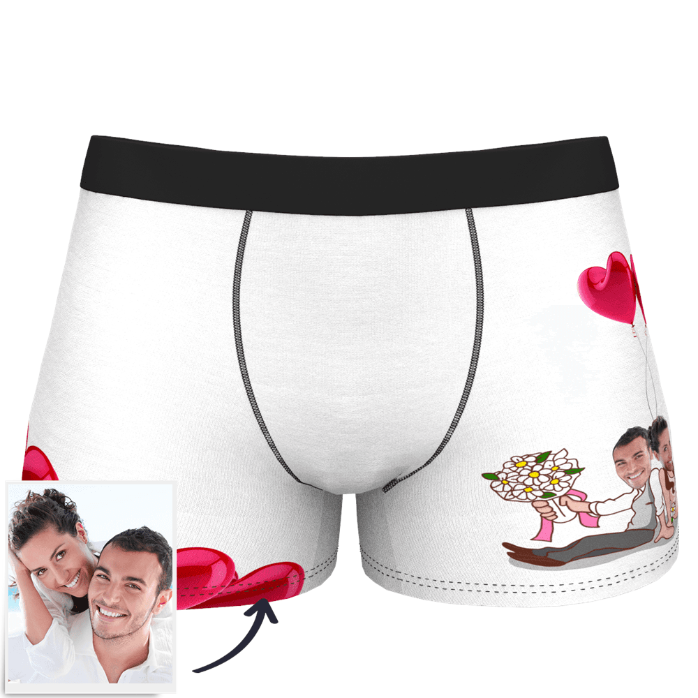 Valentine's Day Custom Men's Photo Boxer Shorts