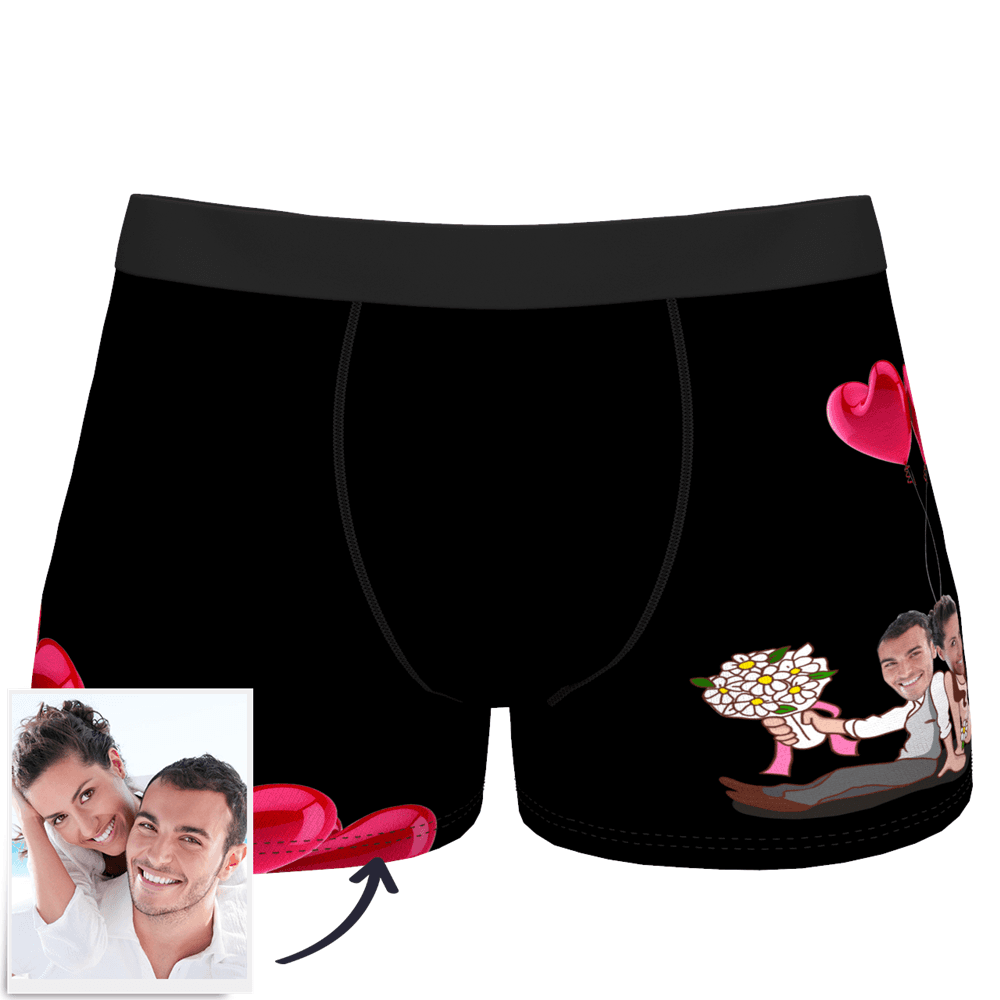 Valentine's Day Custom Men's Photo Boxer Shorts