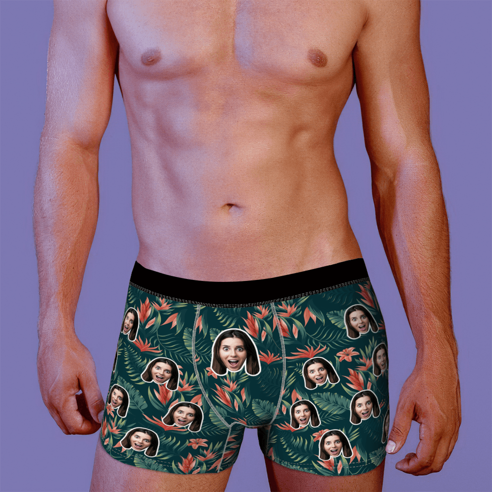 Men's Custom Face Boxer Shorts Plant - MyFaceBoxer
